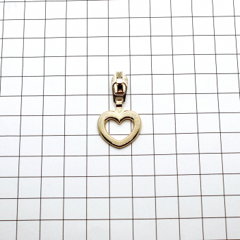 Preview: Automatik-Schieber mit Anhänger Herz eisgold schmal